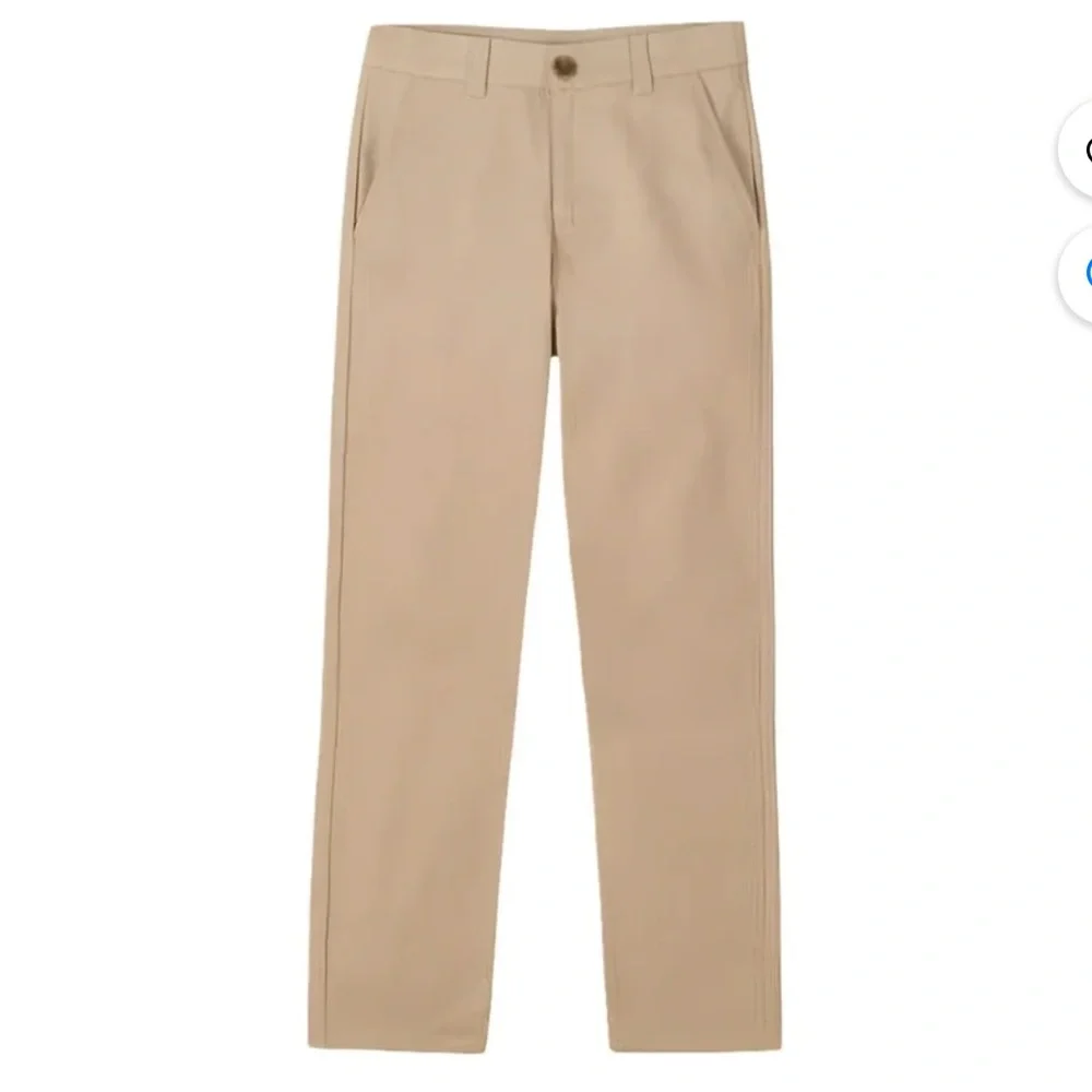 Izod School Uniform Boys Flat Front Tough Cotton Stretch Khaki Size 18 Set of 2